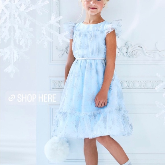EUC Janie and Jack Disney Frozen Snowflake Dress - Picture 3 of 8